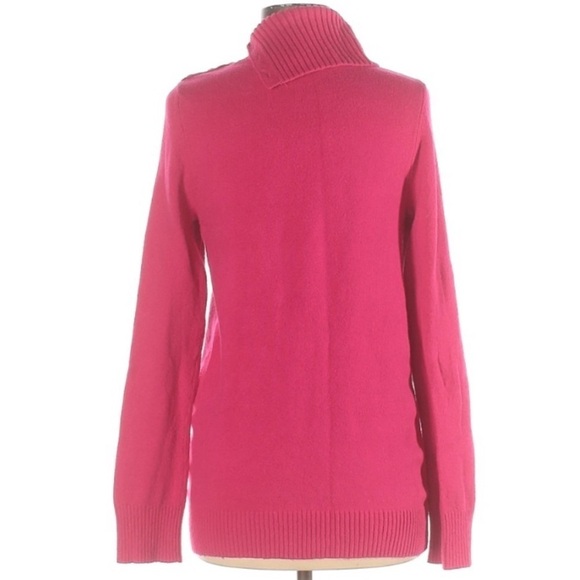Gap Hot Pink Button turtleneck Sweater pullover medium women’s - Picture 2 of 7